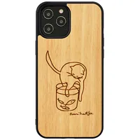 ManWood case for iPhone 12 Pro Max cat with red fish T-Mlx44680