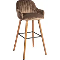 Bāra krēsls Ariel 48X52Xh97Cm, sēdvieta un atzveltne audums, krāsa brūns, kājas izgatavotas  4741243265059