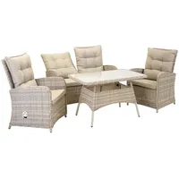 Dārza mēbeļu komplekts Emerald galds, dīvāns un 2 krēsli, alumīnija rāmis ar plastikāta pin 4741243105348