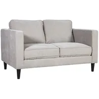 Dīvāns Spencer 2-Vietīgs, 140X82Xh84Cm, apdare samta, krāsa gaiši pelēka, tumšas plastikāt 4741243216327