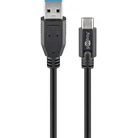 Goobay 67999 Sync  Charge Super Speed Usb-C to Usb A 3.0 charging cable, 0,5M, Black