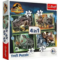 Jurassic World Trefl Park Pužļu komplekts 4In1, 35485470 gab. 34607T