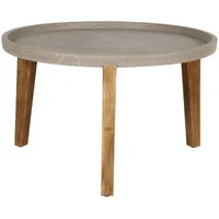 Papildu galds Sandstone D73Xh48Cm, galda virsma kompozīt akmens, kājas akācija 4741243718234