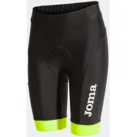 Velo šorti sievietēm Joma Cycling Shorts Woman Crono Black Fluorescent Yellow S 901805.121 8445757341136
