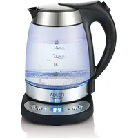 Adler Kettle Ad 1247 With electronic control, Stainless steel, glass, steel/Transparent, New