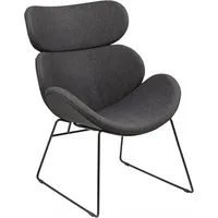 Atpūtas krēsls Cazar 69X80Xh90,5Cm, sēdvieta un atzveltne audums, krāsa pelēks, rāmis melns 5705994944952