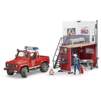 Bruder bworld fire station with Land Rover Defender 62701