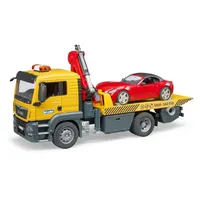 Bruder Man Tgs tow truck with roadster 03750