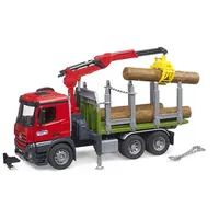 Bruder Mb Arocs Timber truck with loading crane, grab and 3 trunks 03669