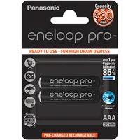 Panasonic Eneloop Pro 2 x Aaa 930Mah Bk-4Hcde/2Be
