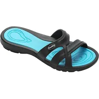 Slippers for ladies Fashy Mayfield 7659 52 42 black/turquoise