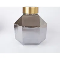 Vase Luxo D16Xh20Cm grey/gold 4741249876167