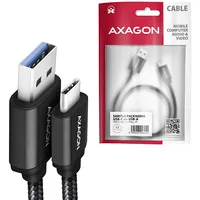 Axagon Data and charging Usb 3.2 Gen1 cable lengh 1.5 m. 3A. Black Bucm3-Am15Ab