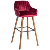 Bāra krēsls Ariel 48X52Xh97Cm, sēdvieta un atzveltne audums, krāsa vīna-sarkana, kājas izgat 4741243265080