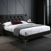 Bed Poem 160X200Cm, with mattress Harmony Duo, dark grey 4741617107275