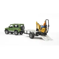 Bruder Land Rover With trailer Cat and Man 02593