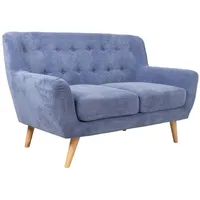 Dīvāns Rihanna 2-Vietīgs 140X84Xh87Cm, zils audums 4741243286047