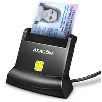 Id karšu lasītājs Axagon Universal desktop Usb contact Smart/Id card reader with long Usb-A cable Cre-Sm4N
