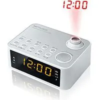 Muse Clock radio M-178Pw White, 0.9 inch amber Led, with dimmer