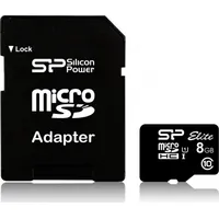 Silicon Power Elite 8Gb microSDHC Uhs-I Gb, Micro Sdhc, Flash memory class Class 10, Sd Sp008Gbsthbu1V10Sp