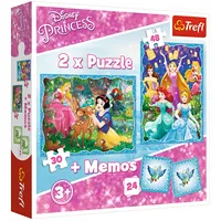 Trefl 90815 2 Puzzles  Memo - Disney Princess 90815T