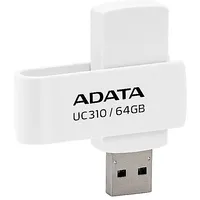 A-Data Uc310 64Gb Usb Flash Drive, White Uc310-64G-Rwh