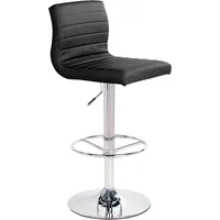 Bāra krēsls Aura 42X46Xh88-109Cm, sēdvieta ādas imitācija, krāsa melns, kāja hroms 4741243277823