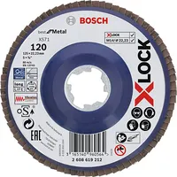 Bosch X-Lock lapiņdisks , X571 D 125 mm K 120, taisns 2608619212