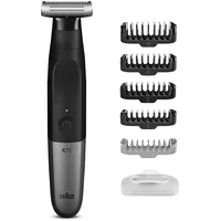 Braun Beard trimmer Xt5100 Operating time Max 50 min, Built-In rechargeable battery, Black/Silver,