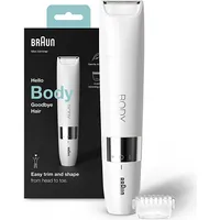 Braun Body Mini Trimmer Bs1000 Number of power levels 1, Wet  Dry, White