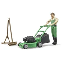 Bruder Bworld Gardener With Lawnmower And Equipment 62103
