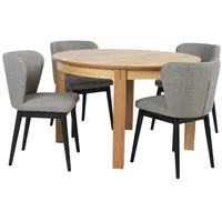 Dining set Chicago New with 4-Chairs 18103, oak 4741617106469