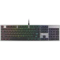 Genesis Thor 420 Gaming Keyboard, Us Layout, Wired, Silver Nkg-1587