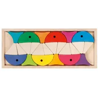 Goki koka Krāsu un formu šķirošanas spēle - 6 krāsainas zivis 58472