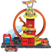 Hot Wheels City Super Loop Fire Station Hkx41 rotaļu trase