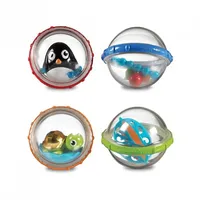 Munchkin Float and Play Bubbles zīdaiņu un mazuļu vannas rotaļlieta, 4M, 4 gab., 01158402 4010401-0508