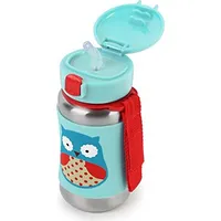 Skip Hop nerūsējošā tērauda pudele ar salmiņu Zoo Owl, 252511 1020205-0092