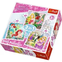 Trefl 34842 Disney Princess 3-In-1 Puzzle 20-36-50 Pieces 34842T