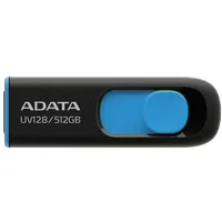 A-Data Auv128 512Gb Usb Flash Drive, 3.2 Black/Blue Auv128-512G-Rbe