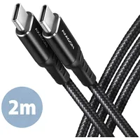 Axagon Data and charging Usb 2.0 cable length 2M. Black Bucm-Cm20Ab