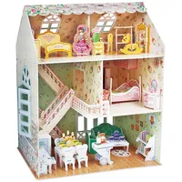 Cubicfun Dollhouse Kits with Furniture P645H 160 pieces puzle māja