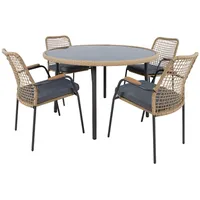 Dārza mēbeļu komplekts Prussia galds un 4 krēsli 4741243205499