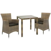 Dārza mēbeļu komplekts Wicker galds un 2 krēsli, kapučīno 4741617104670