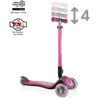 Globber scooter Elite Deluxe Lights, pink, 444-410 4897070184794