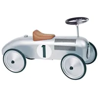 Goki Ride-On vehicle silver 14136 skrejritenis ar gumijas riteņiem un metāla korpusu