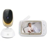 Motorola Wi-Fi Video Baby Monitor with Mood Light Vm85 Connect 5.0 White/Gold 505537471005