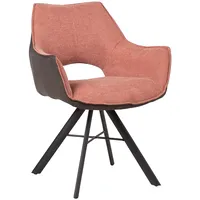 Pusdienu krēsls Eddy 60X62Xh81,5Cm, laša rozā / tumši pelēks 4741243245020