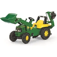Rolly Toys Junior John Deere 811076 Pedāļu traktors ar diviem kausiem 4006485811076