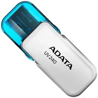 A-Data Uv240 64Gb Usb Flash Drive, 2.0, White Auv240-64G-Rwh