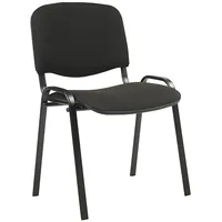 Apmeklētāja krēsls Iso 54,5Xd42,5Xh82/47Cm, sēdeklis audums, krāsa melns, rāmis melns 5903038633040